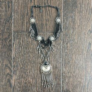 Free People Silver Statement Necklace